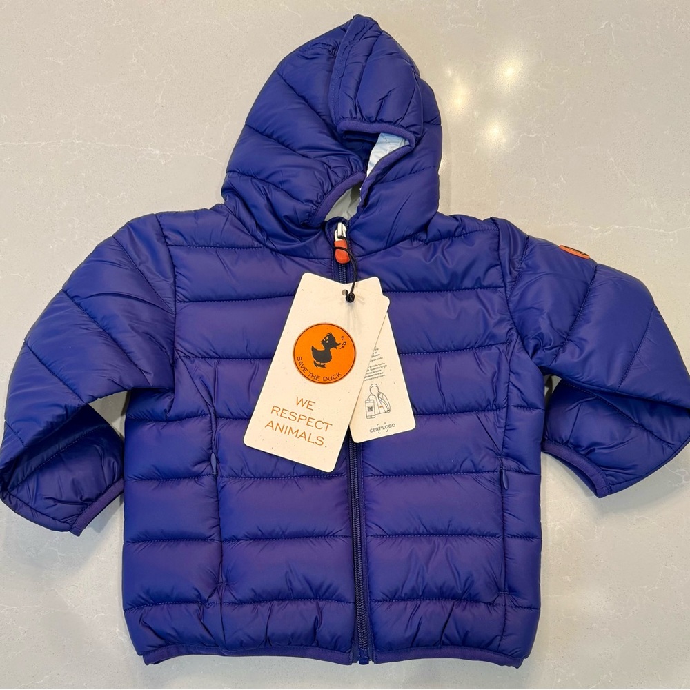 NWTs Save The Duck Toddler Boys’ Wally Insulated Jacket. Size 12/18M